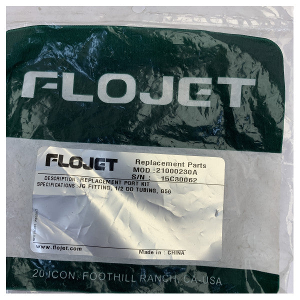 Flojet 21000230A John Guest Fitting 1/2 OD Tubing - 2 Pack