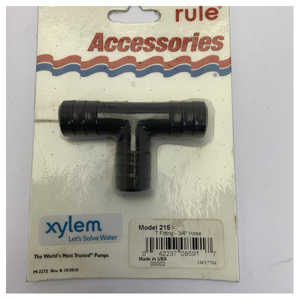 Rule 215 3/4inch 19mm T-Fitting Marine Hose Connector