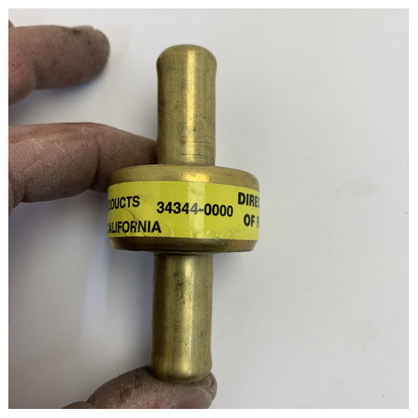 Jabsco 34344-00 messing kontraventil - 1/2" slangeindløb