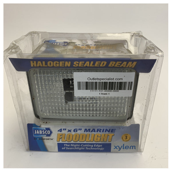 Jabsco 45900-0000 Foco marino Floodlight - luz de cubierta sellada de haz cerrado de 12 V 30 W