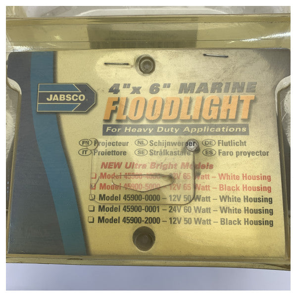 Jabsco 45900-5000 Marine Flutlicht 12V Schwarz - Breiter Lichtkegel