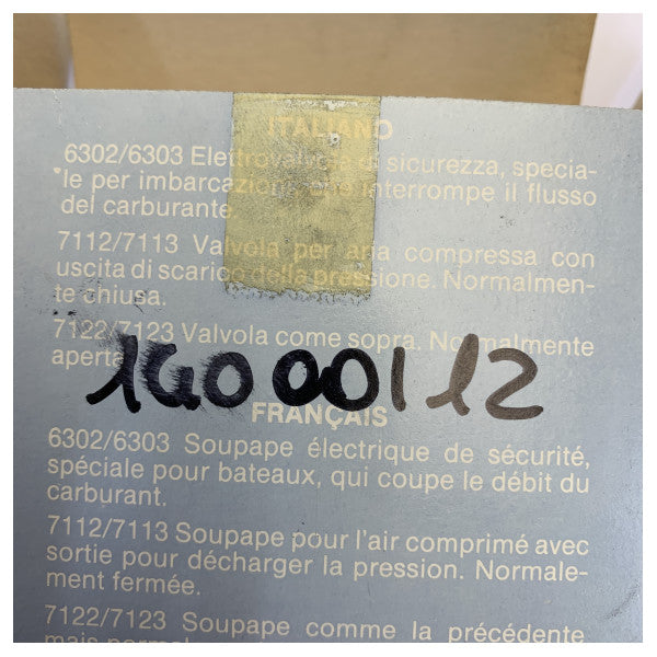 Marco Vanne de sécurité électrovanne de carburant 12V 1/4 pouce 10 mm
