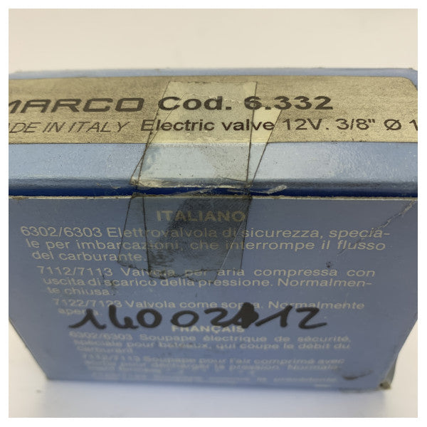 Marco 12V Marin Solenoid Valfi 3/8 inç 12 mm