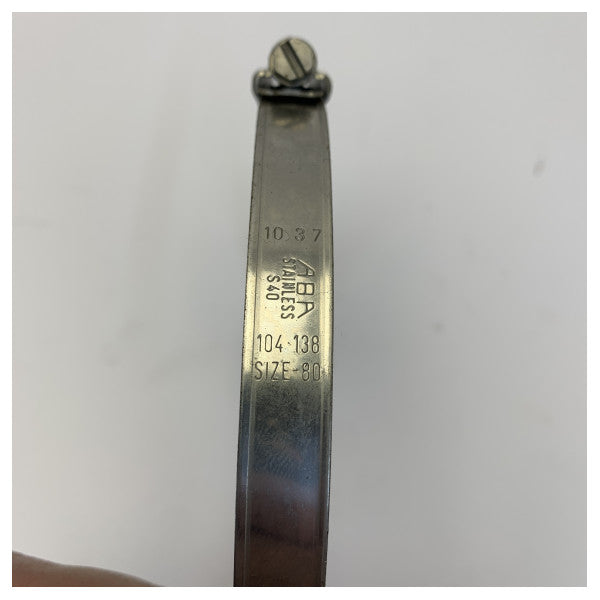 ABA 304 Stainless Steel Hose Clamp 132-165mm - Grad Marittimu Ħardwer Yacht