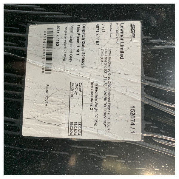 Azimut 53 fly Deck desni prednji prozorni ostakljeni panel - A000161559