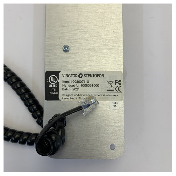 Zenitel CRM-V-HS IP planmonteret master-håndsæt til marine intercom | 1008097110