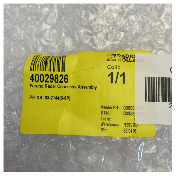 Furuno Radar Connector Assembly PH-XH 6-Pin Cable 03-2144(6-6P)