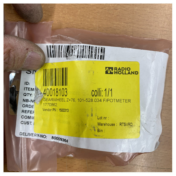 Raytheon Anschutz tannhjul 101-528.00-034, Z=76