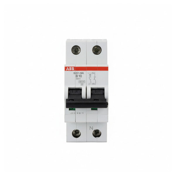 ABB S201-B10NA Miniatür Devre Kesici 1P+N B-Karakteristik 10A