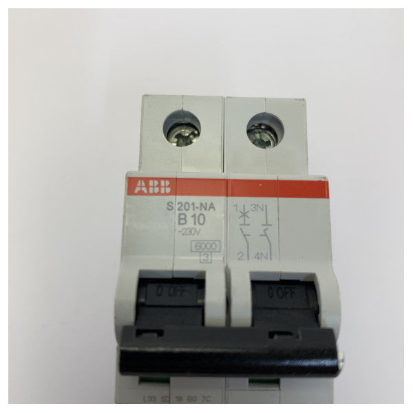 ABB S201-B10NA Miniatür Devre Kesici 1P+N B-Karakteristik 10A