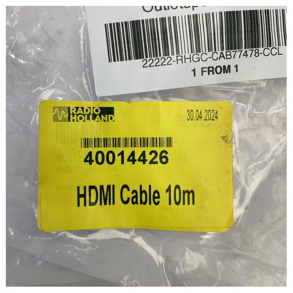 10m High-Quality HDMI Cable with Ferrite Core - Low Interference