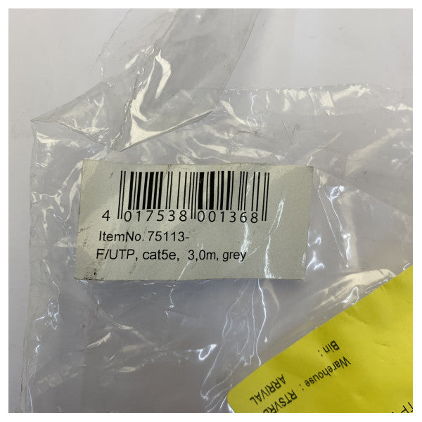 ACT IB4003 Cat6 S/FTP LSZH Ethernet Patch Cable - Shielded RJ45 - 3m
