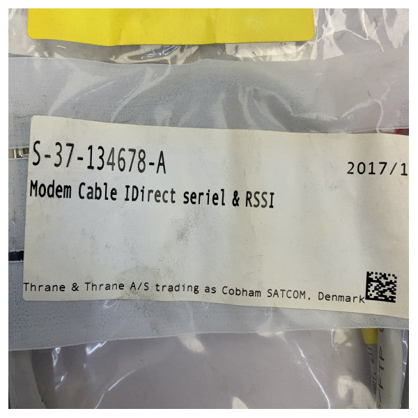 Cobham Sailor VSAT iDirect Modem Cable Serial & RSSI 37-134678-A