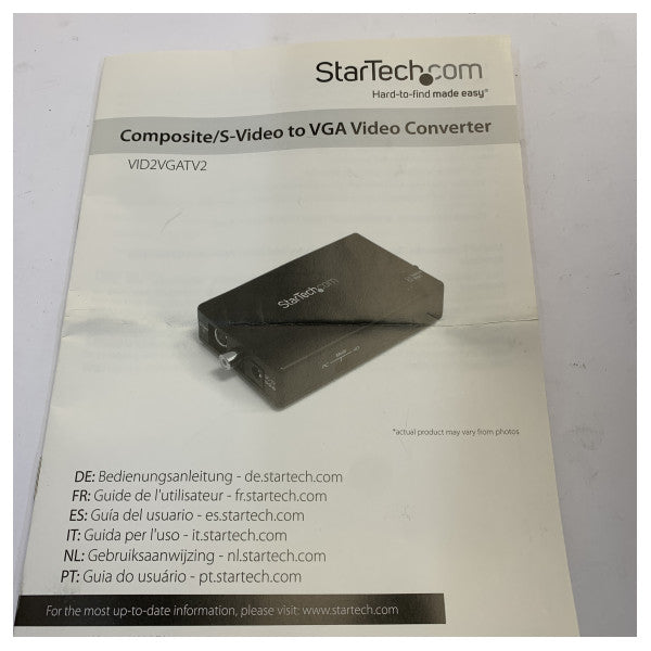 StarTech VID2VGATV2 Kompozit ve S-Video'dan VGA'ya Video Dönüştürücü
