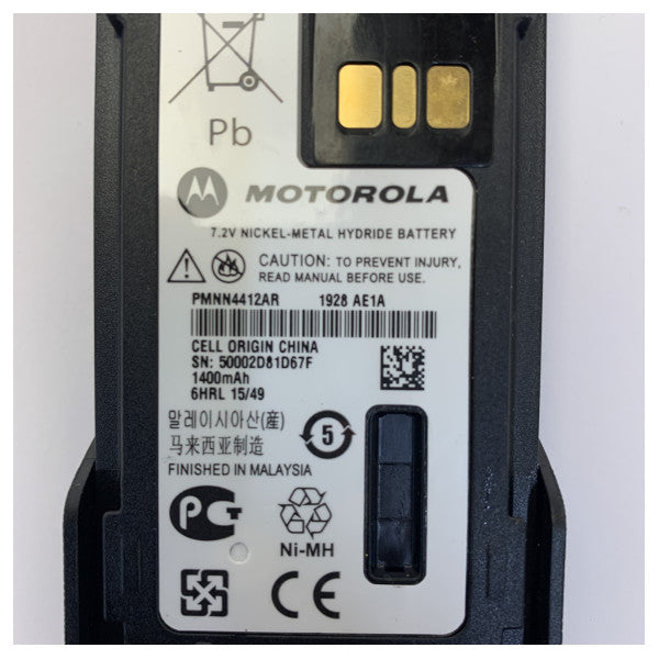 Motorola PMNN4412AR NiMH-batteri 1400mAh til DP2000- og DP4000-serien
