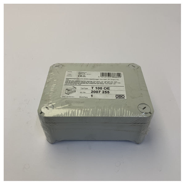 OBO Bettermann T 100 OE -jakorasia 151x117x67 mm vaaleanharmaa sähkökaapelirasia