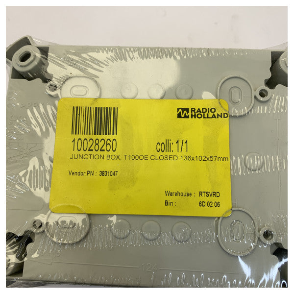 OBO Bettermann T 100 OE Junction Box 151x117x67mm Light Grey Electrical Cablebox