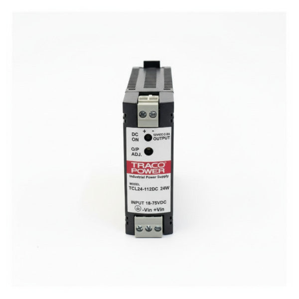 Telerex Traco Power TCL 024-112 Convertitore DC/DC 24VDC a 12VDC 24W per montaggio su guida DIN