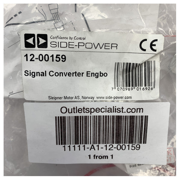 Side Power Engbo Bowthrester Single Adapter Cable 12-00159