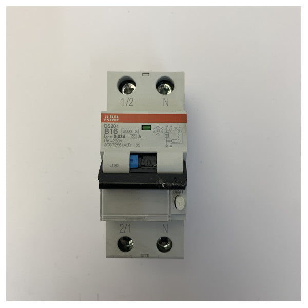 ABB DS201 B16 A30 RCBO Kaçak Akım Koruma Şalteri 1P+N 16A 30mA Artık Akım Kesici