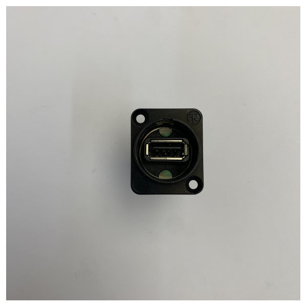 Neutrik NAUSB-W-B käännettävä USB 2.0 -paneeliasennettava liitin