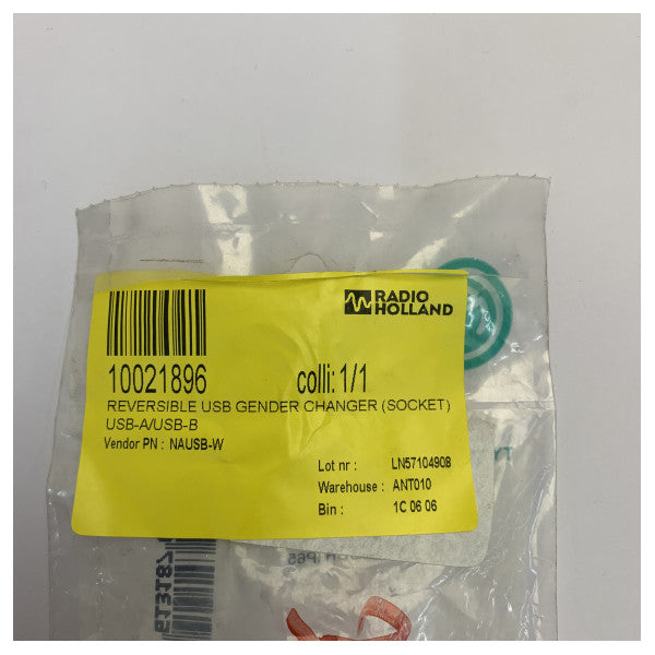 Connettore da pannello USB 2.0 reversibile Neutrik NAUSB-W-B