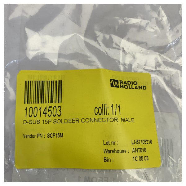 SCP15M D-Sub Connector 15-Pin Male Marine Grade Plug