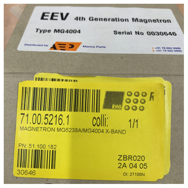 Magnetron de radar marin EEV e2v MG5238A-MG4004 bande X