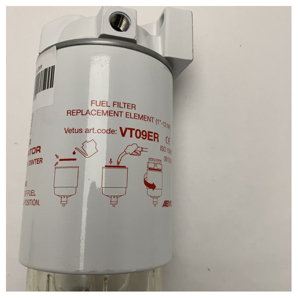 Vetus VT09ER Marine Diesel Fuel Filter Element White 30 Micron 280 HP