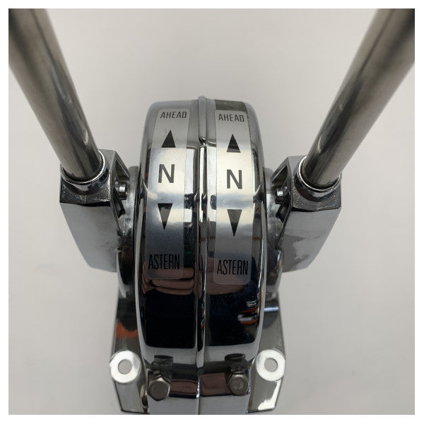 Vetus Hi-Lex Dual Engine Marinreglage med Morse Code-kontroll i kromfinish