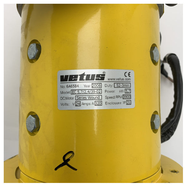 Vetus SET0159-G 5.7kW 24V Motor Eléctrico Marino para el Thruster BOW9524
