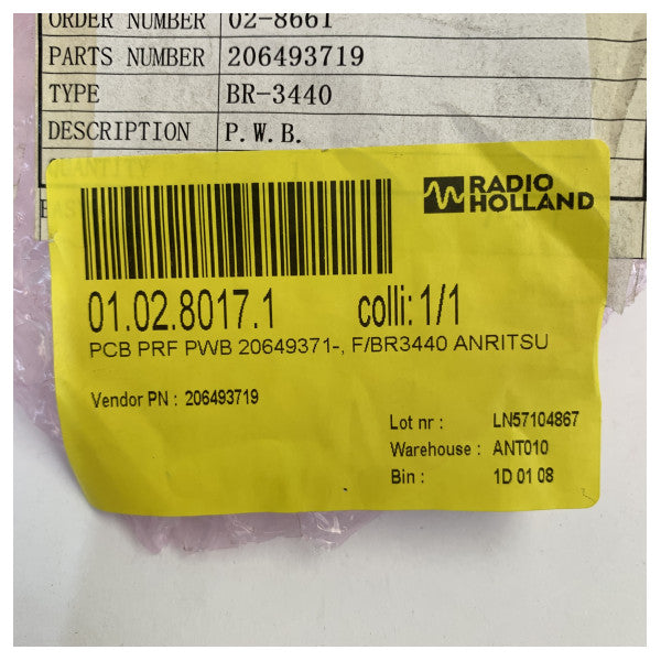 Tokyo Keiki BR-3440 Deniz Radarı PCB Bileşeni