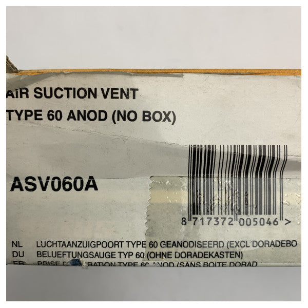 Vetus ASV060A Louvred Anodized Aluminum Air Intake Vent 60 cm