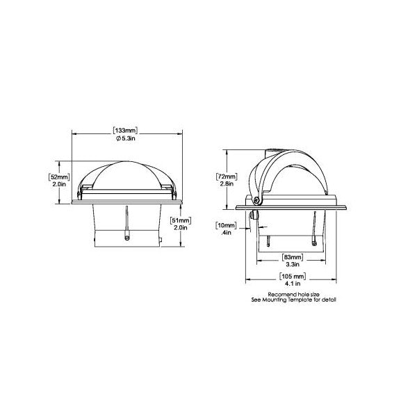 Ritchie Voyager F-82W uppoasennettava kompassi valkoinen 12V