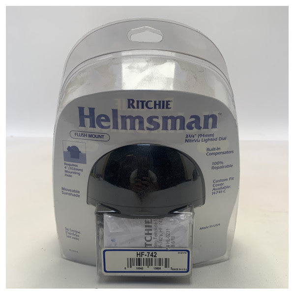Ritchie Helmsman HF742 kompas sort indbygget holder