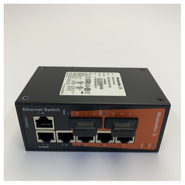 Weidmüller IE-SW-BL08T-6TX-2SC Switch de red no gestionado | 6 puertos 2x SC | carril DIN