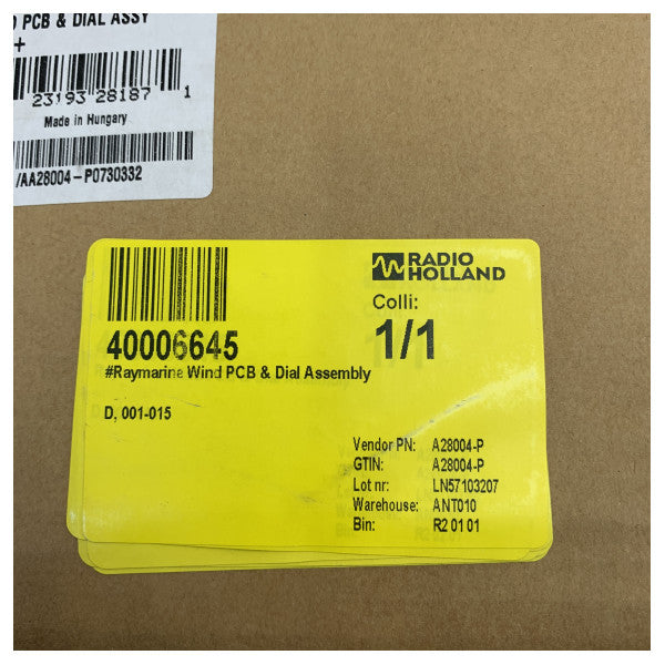 Parti ta’ Sostituzzjoni Raymarine Wind PCB & Dial Assembly D - A28004-P - Għal ST60