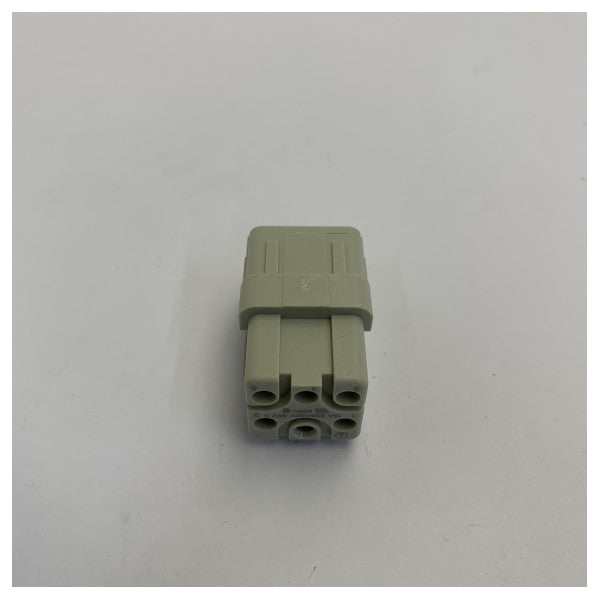 Inserto hembra para conector de potencia de alta resistencia Harting Han Q Series de 6 pines 16A 250V