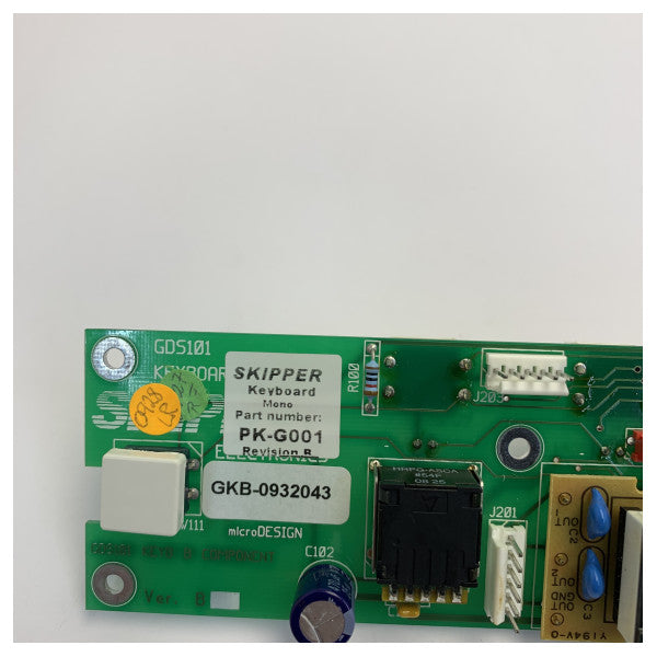 Skipper GDS101 Echo Sounder PCB Keyboard PK-G001 Mono Ver B Marine Electronics