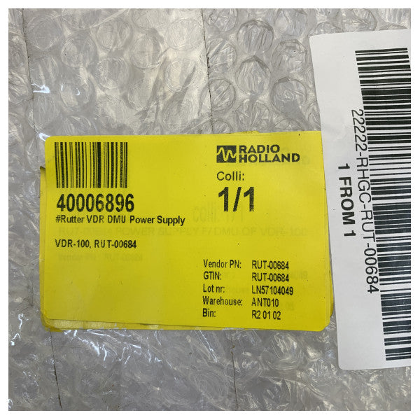 Rutter VDR-100 DMU strømforsyningsenhed - RUT-00684 Voyage Data Recorder PSU
