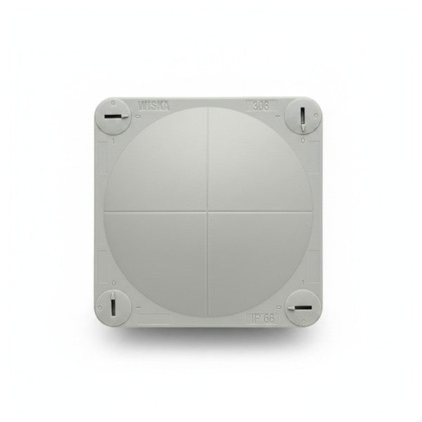 Wiska COMBI 308/5 Puszka połączeniowa IP66 wodoodporna z polipropylenu, szara, 85x85 mm