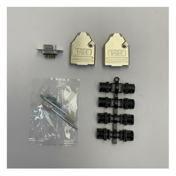 Kit de conector D-Sub hembra de 9 vías MH Connectors MHDTZK con caperuza trasera de zinc