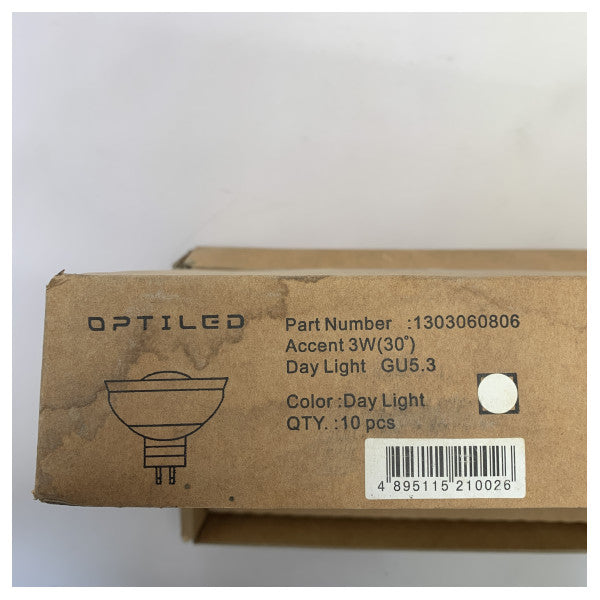 10x Optile 3W Gu5.3 LED BUBBE - 1303060806