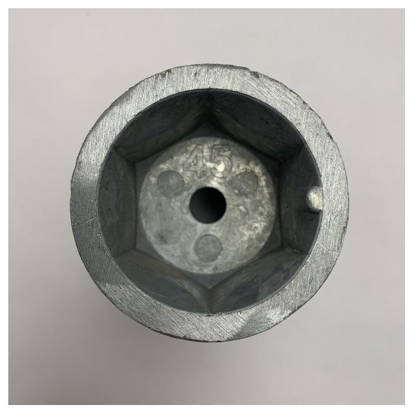 Anodo de propulsor de zinc Technoseal PRP-800404E para eje de 45 mm