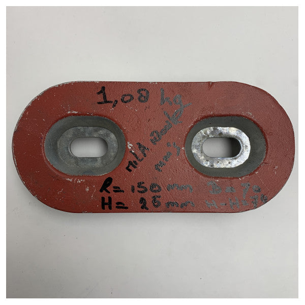 Anodo de zinc montado en casco Vetus ZINK15
