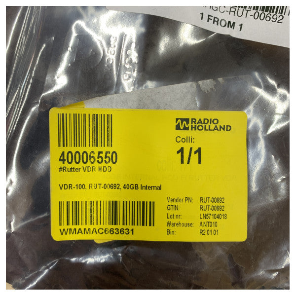 قرص Rutter VDR-100 الداخلي HDD بسعة 40 جيجابايت RUT-00692 مسجل بيانات الرحلة قرص صلب