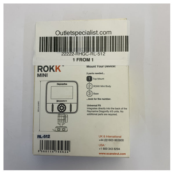 Scanstrut Rokk Raymarine Dragonfly 4/5 Adapter Plate RL-512