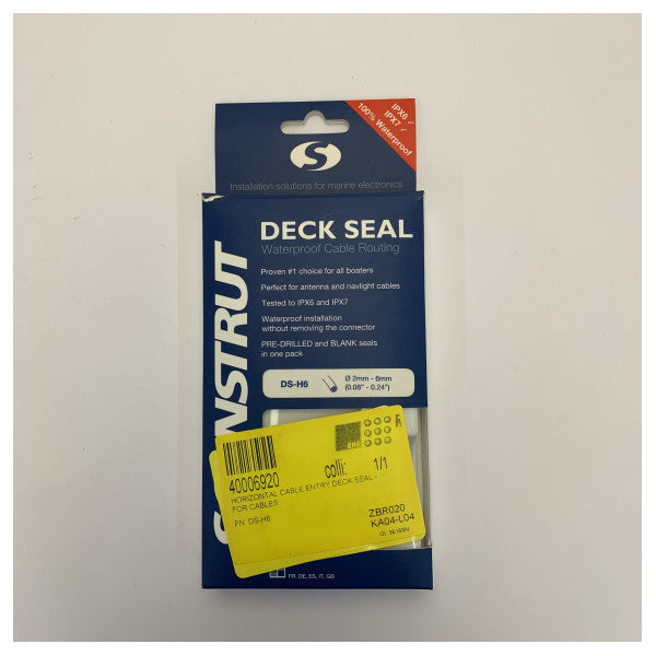 Scanstrut DS-H6 Orizzontali Waterproof Cable Seal għal Marine Electronics 2-6mm