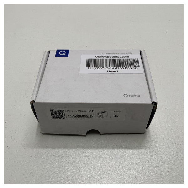 Q -railing Mod 42 Stainless Steel Glass Clamp - 14,4200,000.10