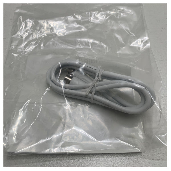 Cabo coaxial de 75 Ohm de grau marítimo de 1,5 m com conetor IEC macho para F - blindagem elevada e integridade do sinal